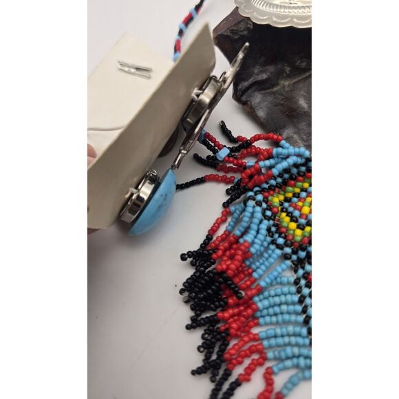 Vtg Native American Style Seed Bead Jewelry, Shank Buttons, Concho, Craft.. - Picture 12 of 16